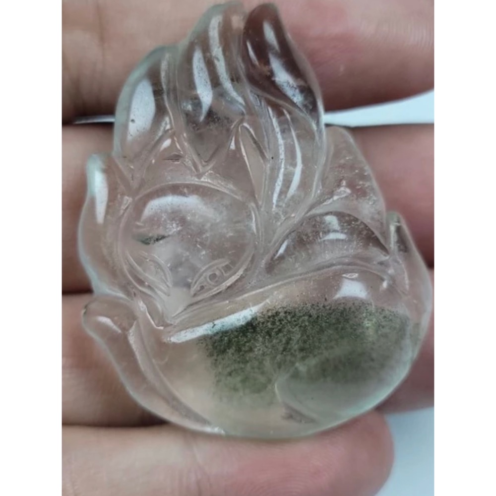 綠幽靈九尾狐吊墜-細節圖2