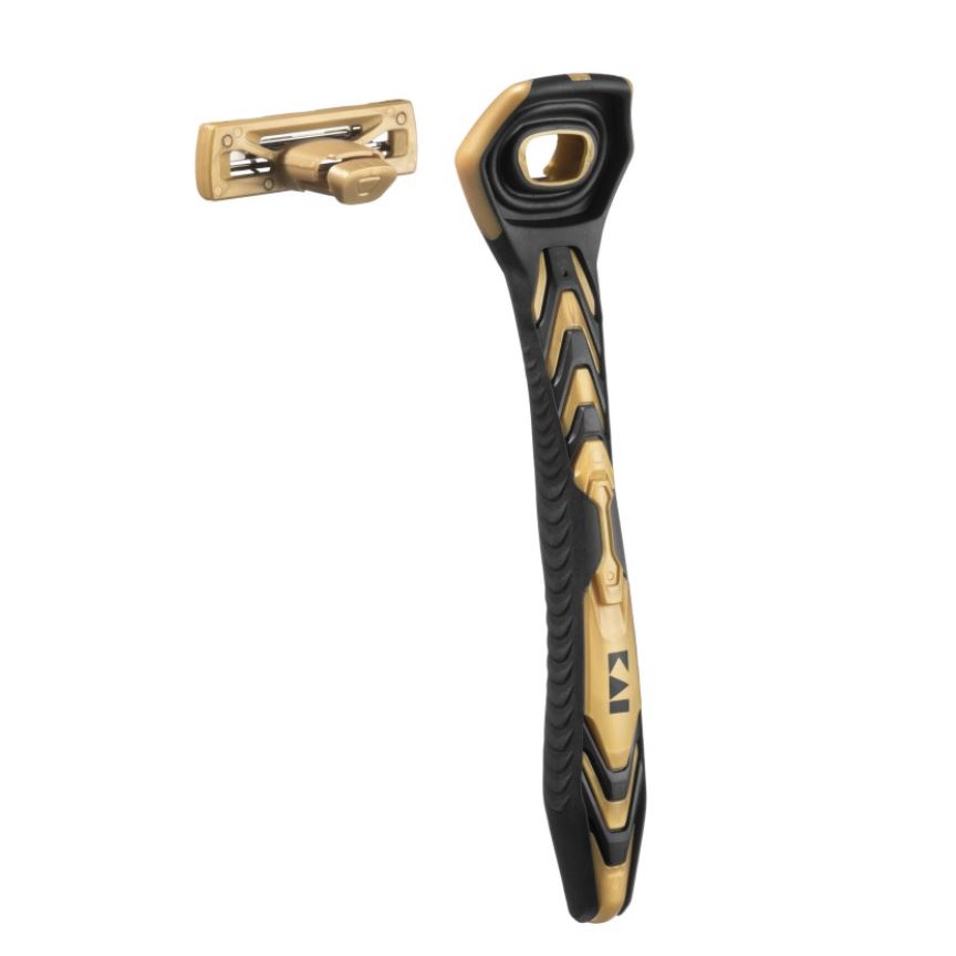 日本貝印 KAI - 3刀刃潤滑彈性刮鬍刀組(刮鬍刀+替刃4入)-細節圖4