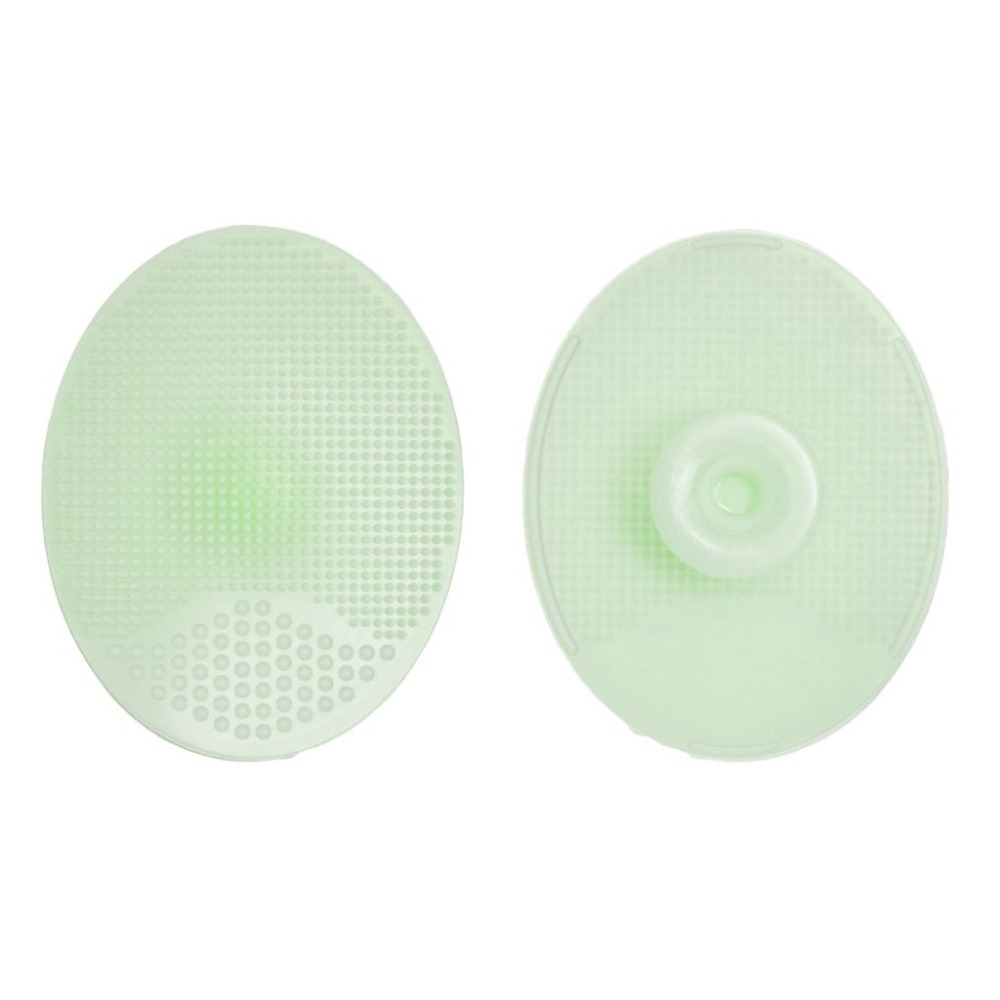 This Girl 矽膠洗臉按摩刷(綠) CD-050 /可吸附平面牆-細節圖2