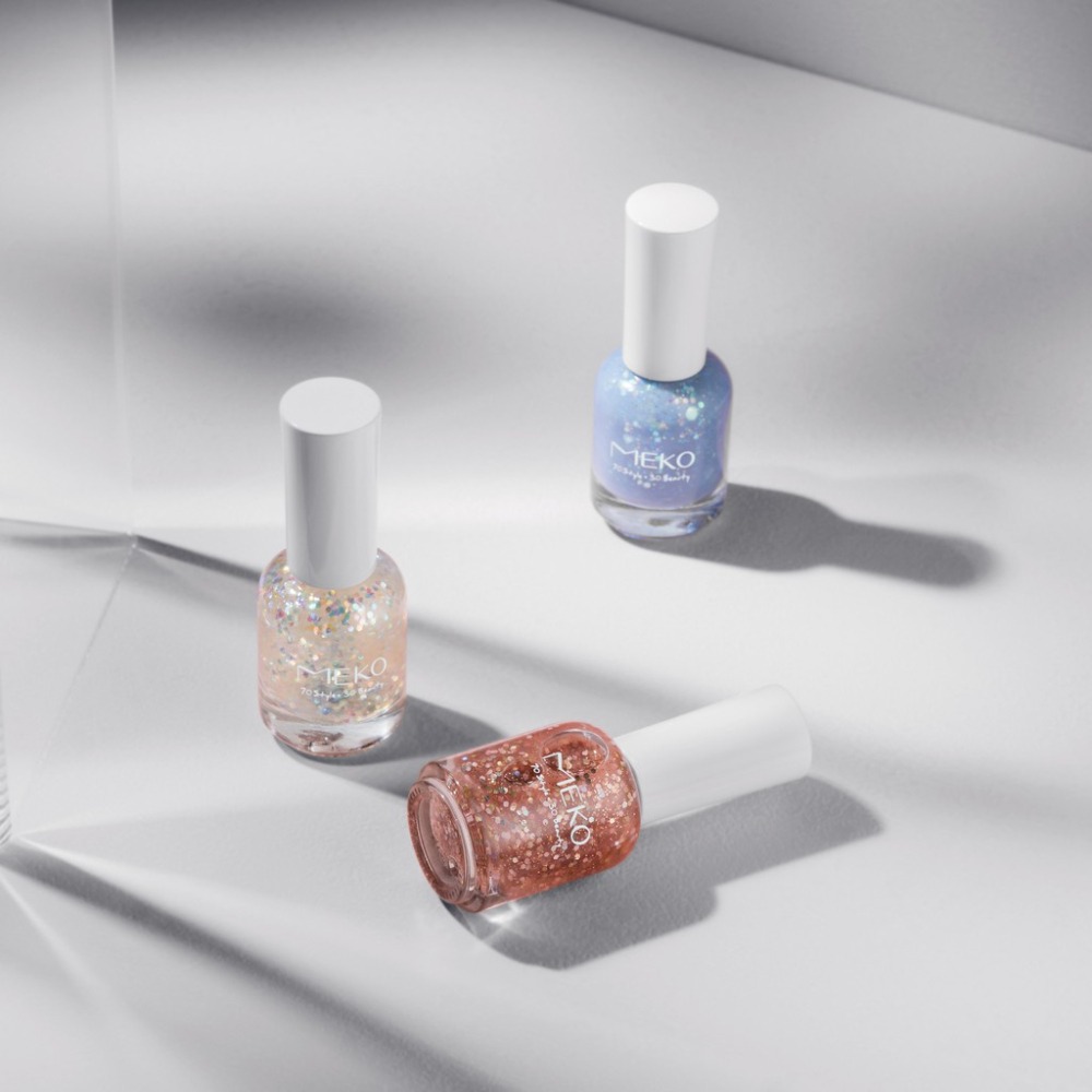 MEKO 雷根寶盒指甲油 - 01泡泡糖 /果凍色指甲油-細節圖2