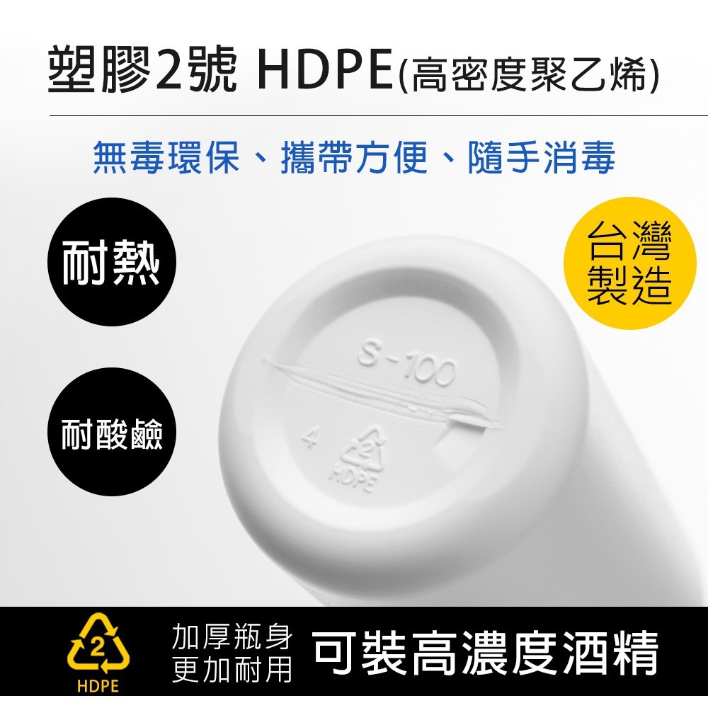 HDPE2號 不透光 噴瓶(120ml) 可分裝酒精 次氯酸水 化妝水/噴霧空瓶 U-073-細節圖6