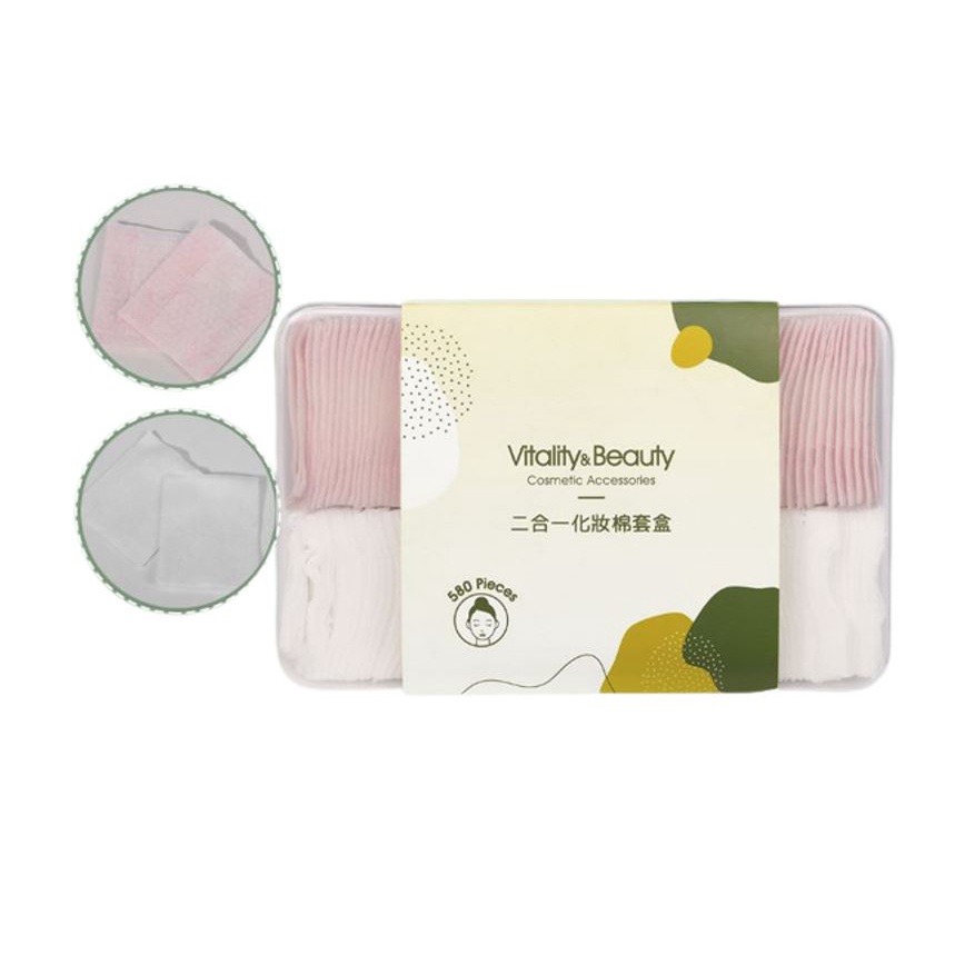 三迪逸品 元氣顏控系 - 二合一化妝棉套盒(580片) /卸妝棉 SD-2061-細節圖2