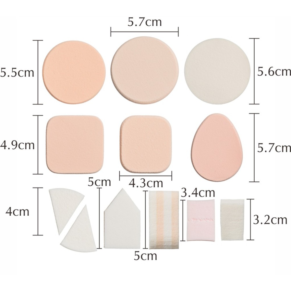 MEKO 經濟型多款式粉撲三角海綿 (12入) C-042-細節圖2