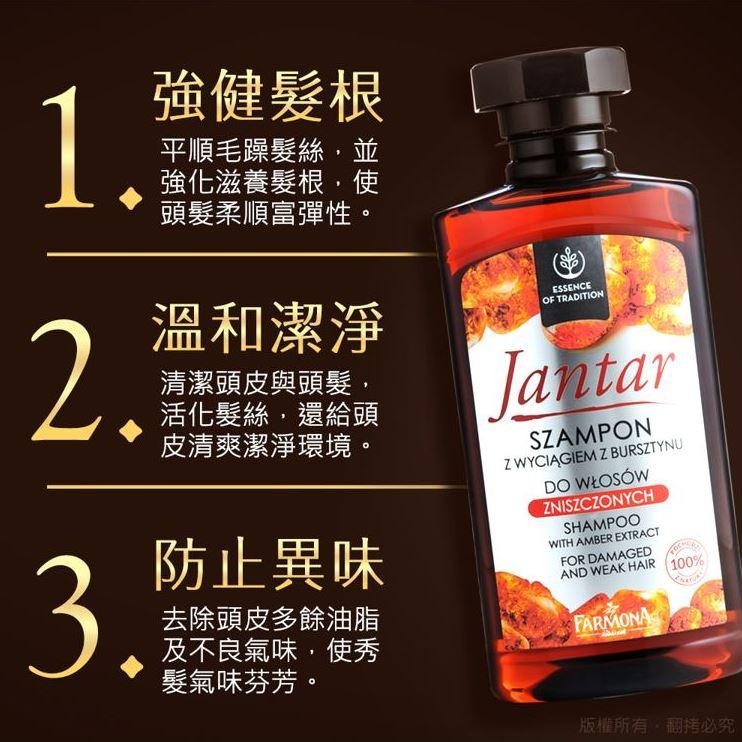 JANTAR 波蘭植萃 - 琥珀溫和柔順洗髮露-細節圖4