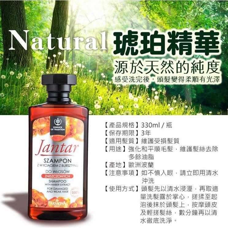 JANTAR 波蘭植萃 - 琥珀溫和柔順洗髮露-細節圖6