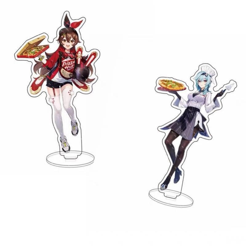 原神 x 必勝客聯動 安柏 優菈 立牌 / 動漫 遊戲 周邊 擺飾-細節圖2