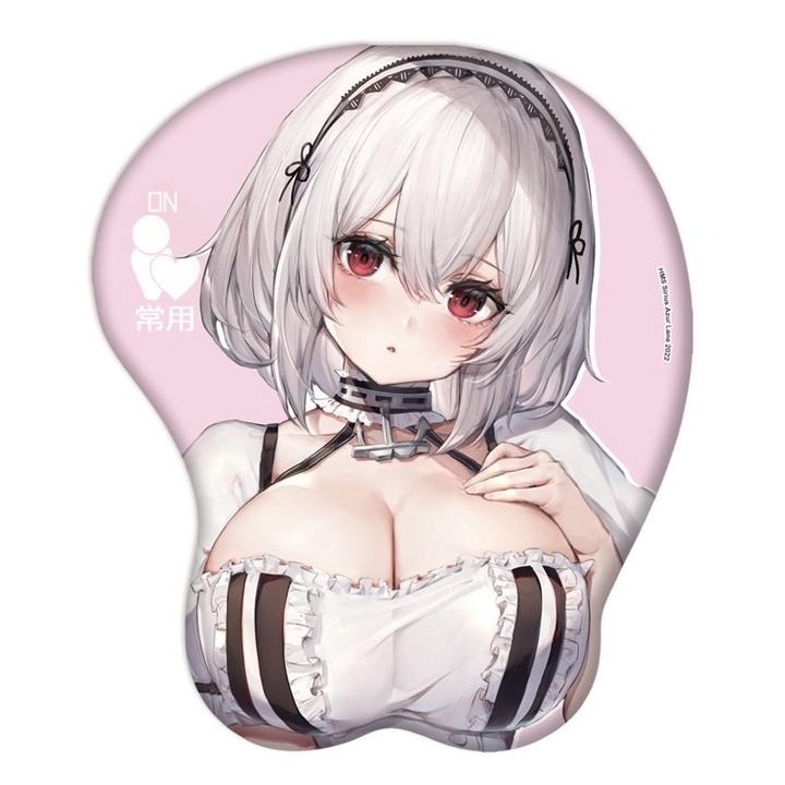 日版重制 碧藍航線 Azur Lane 周邊 天狼星 女僕 動漫 遊戲 人體工學 3D立體 硅膠 鼠標墊 滑鼠墊-細節圖2