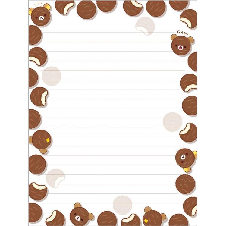 【台灣現貨】日本代購 正品Rilakkuma 拉拉熊懶懶熊LOFT巧克力派聯名限定 信封組-細節圖2