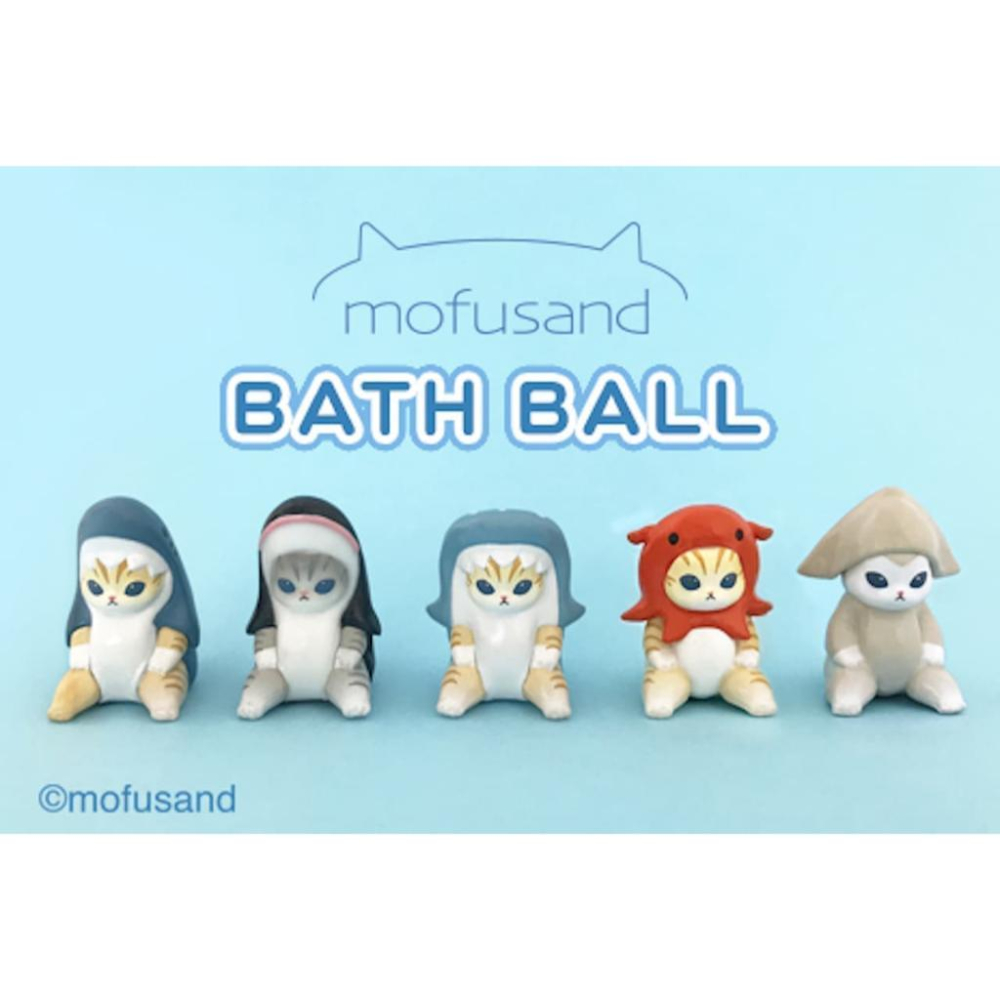 【台灣現貨】日本代購 貓福珊迪 鯊魚公仔 入浴球 Mofusand BATH BALL-細節圖2