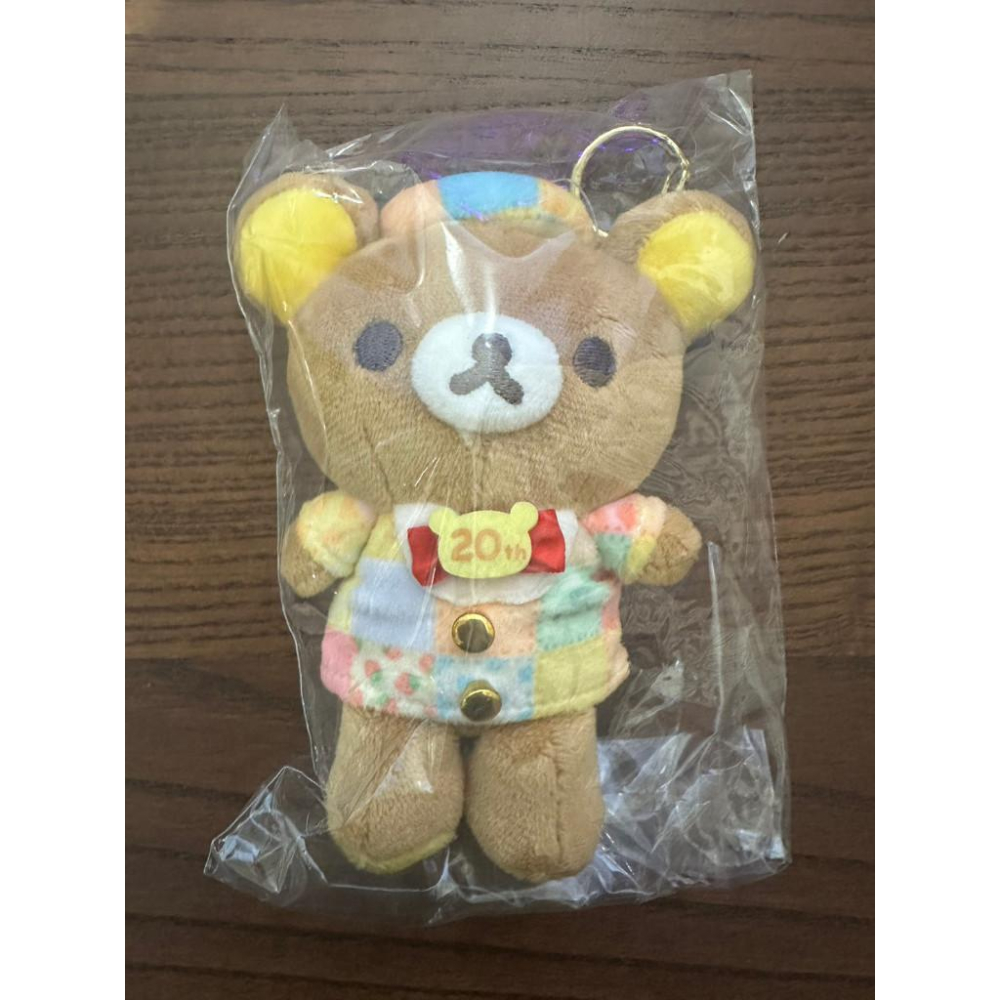 【台灣現貨】日本代購 正品Rilakkuma 拉拉熊懶懶熊 20週年限定 彩色拼布懶熊吊飾-細節圖2