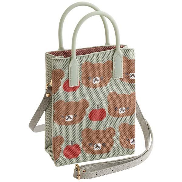 【台灣現貨】拉拉熊 懶熊 rilakkuma 針織單肩包 手機包-細節圖5