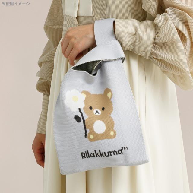 【台灣現貨】拉拉熊 懶熊 rilakkuma 像素系列 編織袋 懶熊懶妹-細節圖2