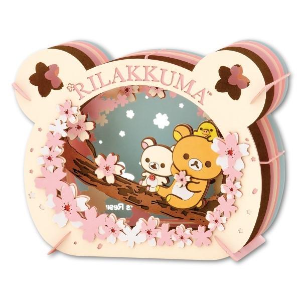 L2 【台灣現貨】拉拉熊 懶熊 rilakkuma 櫻花場景紙雕 雕刻 紙劇場-細節圖2