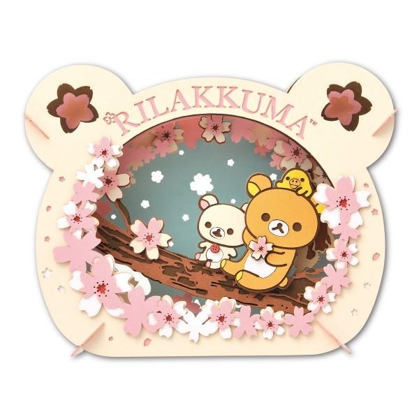 L2 【台灣現貨】拉拉熊 懶熊 rilakkuma 櫻花場景紙雕 雕刻 紙劇場-細節圖3
