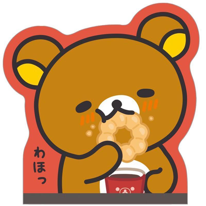 S9【台灣現貨】拉拉熊 懶熊 rilakkuma 懶懶熊 x mister Donut 聯名款 甜甜圈 造型便條紙-細節圖2