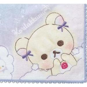 L3【台灣現貨】拉拉熊 懶熊 rilakkuma 雲朵懶妹主題 刺繡手帕 棉花糖主題-細節圖3