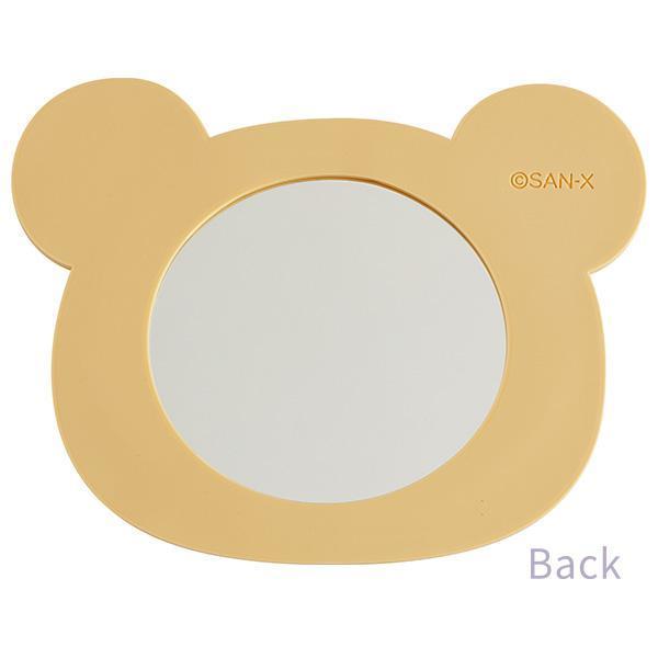 L1【台灣現貨】拉拉熊 懶懶熊 rilakkuma 手拿鏡 懶熊大頭造型 化妝鏡-細節圖2