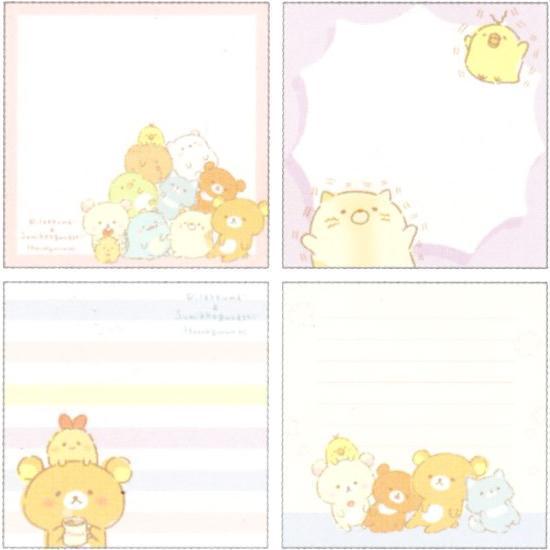 L2 【台灣現貨】拉拉熊 懶熊 rilakkuma 軟萌萌 豆豆眼 與角落生物一起 便條紙-細節圖2