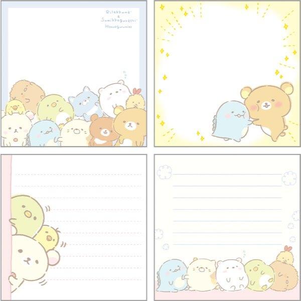 L2 【台灣現貨】拉拉熊 懶熊 rilakkuma 軟萌萌 豆豆眼 與角落生物一起 便條紙-細節圖4