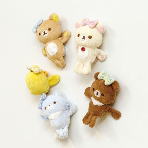 S7 【台灣現貨】拉拉熊 懶懶熊 rilakkuma 20周年迷你磁鐵絨毛娃娃 手磁鐵 (只有懶妹！)-細節圖3