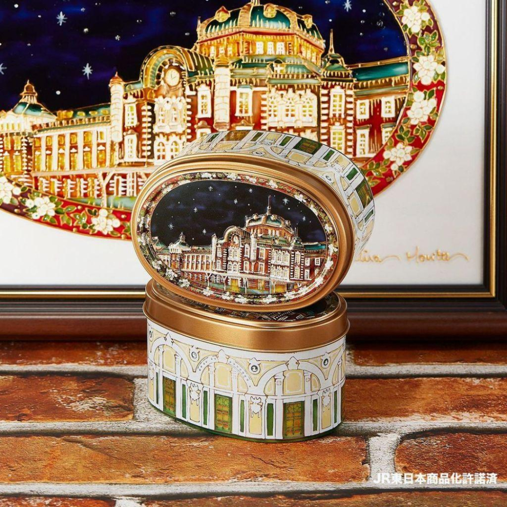 【台灣現貨】日本代購 東京車站 鐵盒伴手禮 立體浮雕鐵盒罐-細節圖4