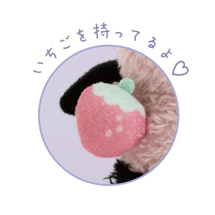 【台灣現貨】拉拉熊 懶懶熊 rilakkuma 惡魔主題 兔兔吊飾 拿草莓-細節圖4