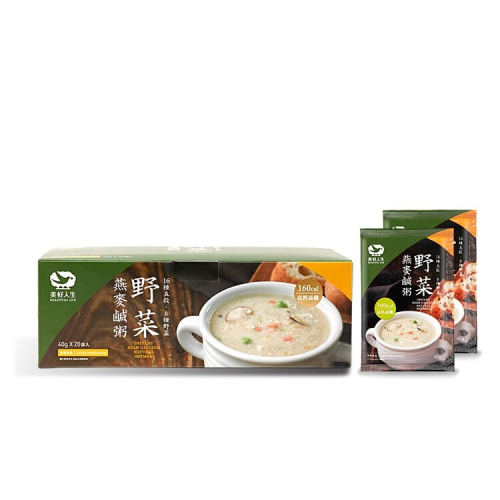 (買1送1) 【美好人生】野菜燕麥鹹粥 (40g x20包/盒)