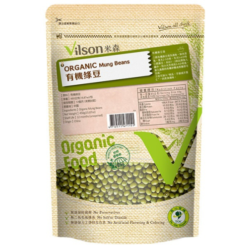 【米森Vilson】有機綠豆(450g/包)