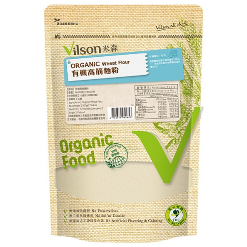 【米森Vilson】芬蘭有機高筋麵粉(500g/包)