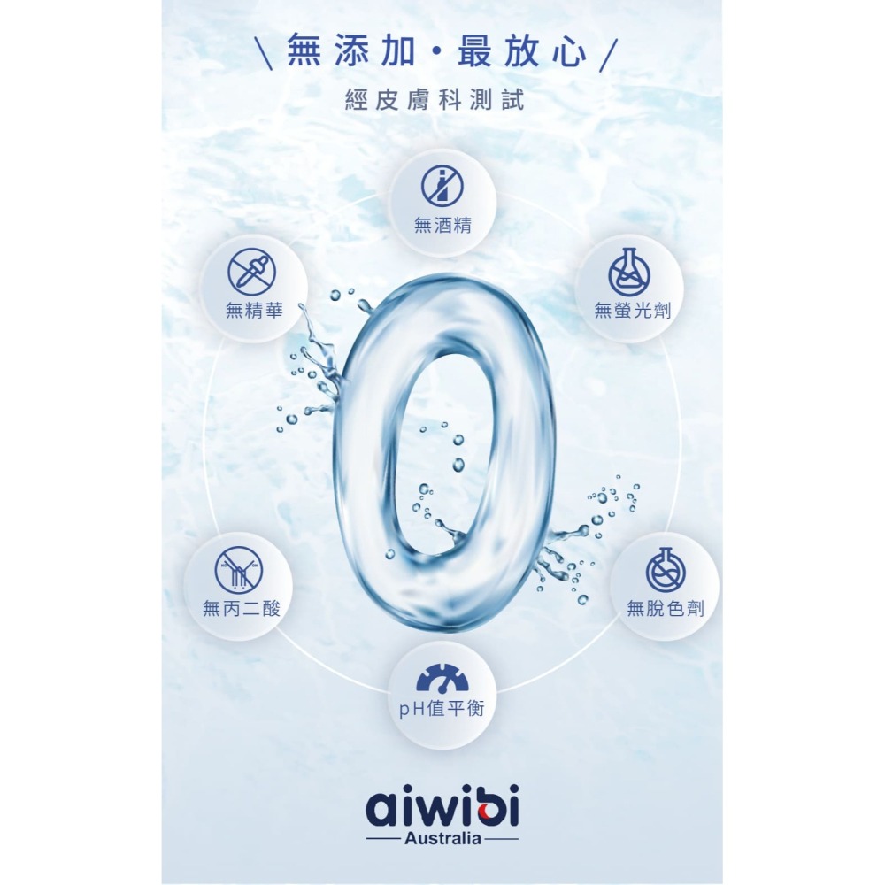 【Aiwibi 澳洲母嬰品牌】 超純水優質 嬰兒濕紙巾- 無味 薄款/無蓋 80抽x9包/箱-細節圖6