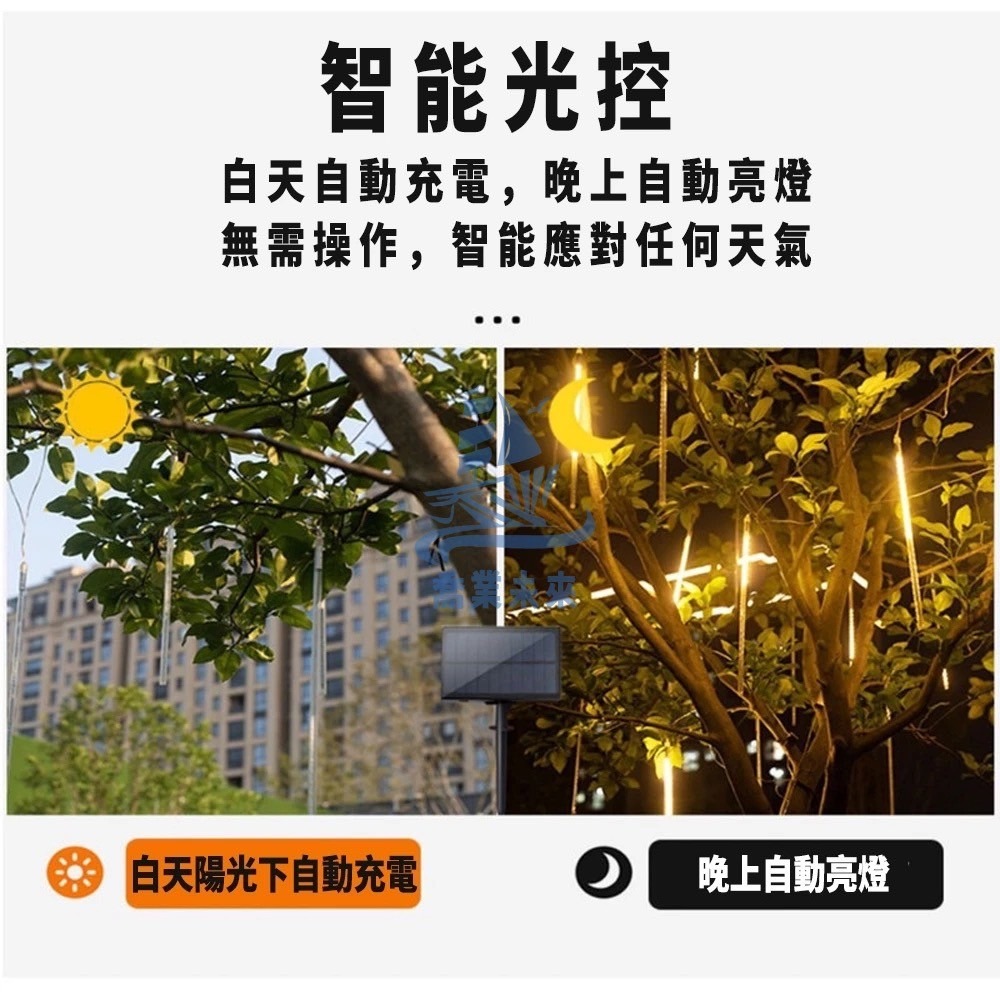 太陽能/插電  30公分LED流星雨燈 聖誕燈 聖誕樹燈 裝飾燈-細節圖2