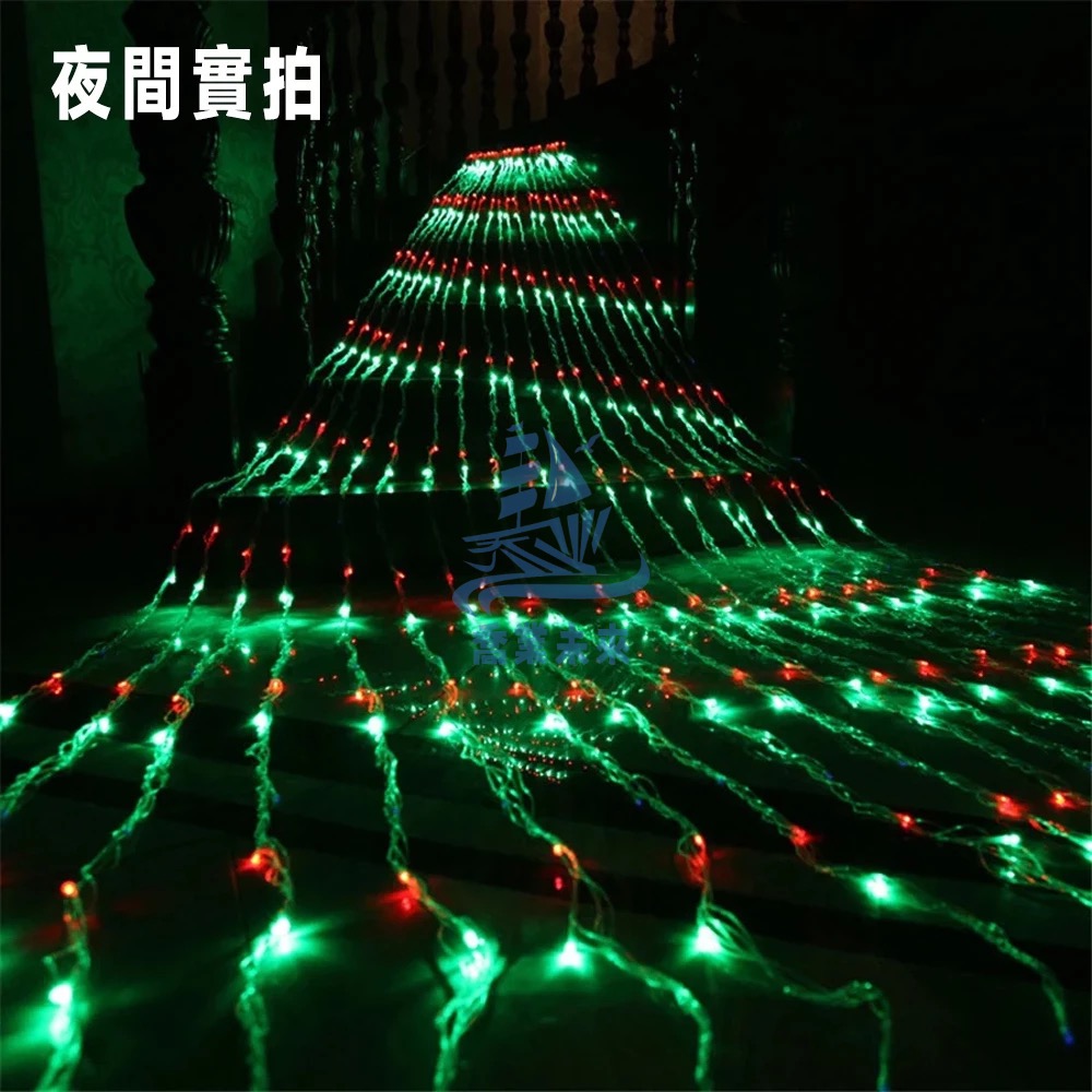 24小時出貨 3x3米 led燈串 流水瀑布燈 戶外防水裝飾燈 窗簾燈 聖誕樹燈 聖誕裝飾燈 樓梯燈 耶誕燈 110V-細節圖2