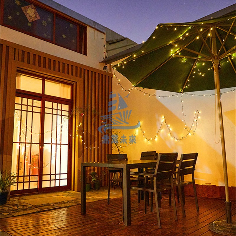 20米黑膠帶泡閃防水燈串 (可串聯)  聖誕燈/春節燈/佈置燈-細節圖4