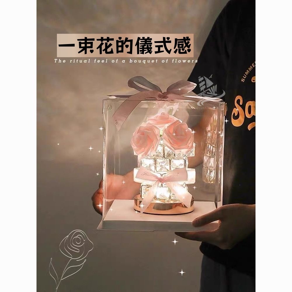 心語玫瑰 · 永恆之光水晶燈 (DIY，含燈) 情人節首選-細節圖5
