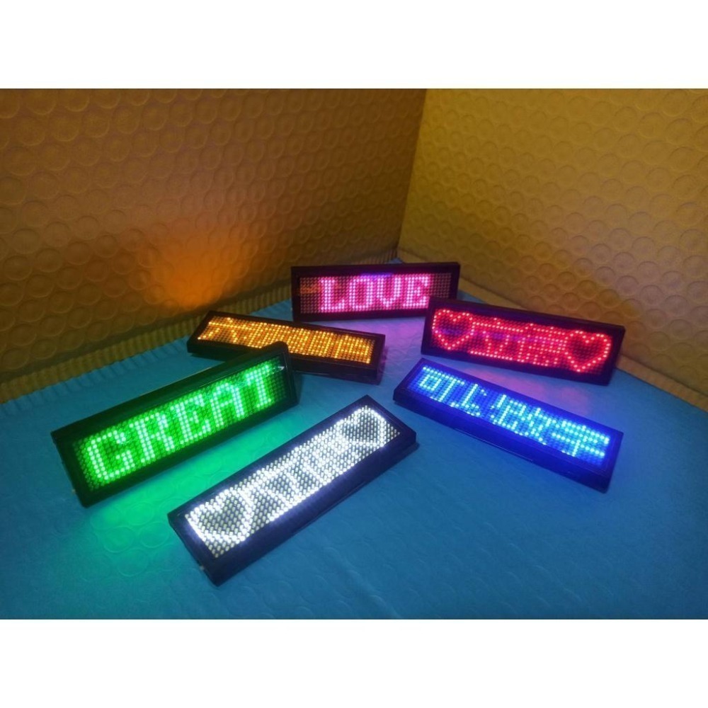 【立德光電】全新現貨 4字電腦版 LED胸牌 LED名片 電子名牌 電子胸牌 演唱會 夜店 派對 網拍網紅-細節圖6