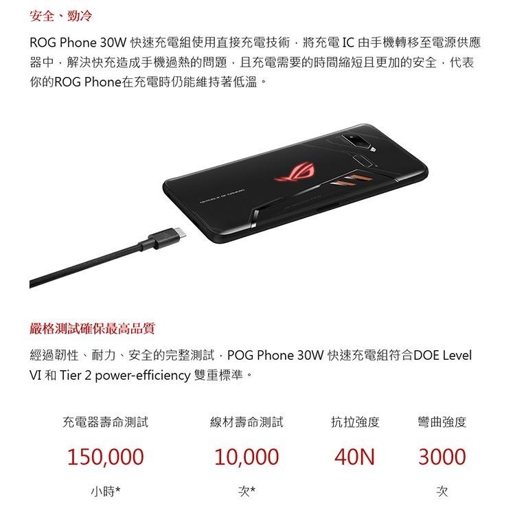 ASUS 30W Type-C 原廠快速充電組 (內含1.8M TypeC to TypeC傳輸線)【葳豐數位商城】-細節圖2