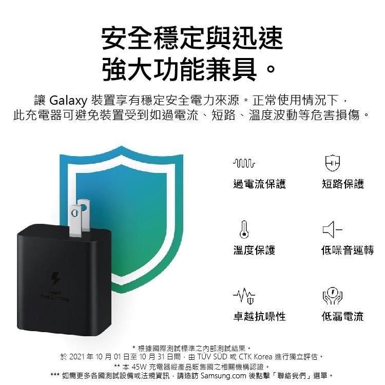 Samsung 原廠45W快充組 EP-T4511 (旅充頭+Type C 傳輸線) 【葳豐數位商城】-細節圖3