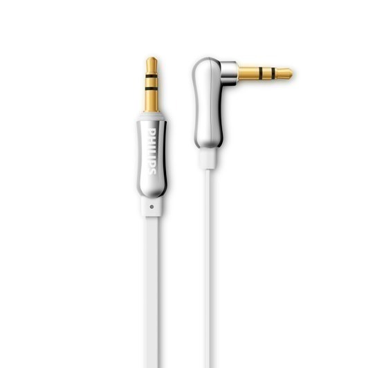 【買一送一】PHILIPS 飛利浦 DLC2402 車用雙AUX音源傳輸線 時尚拋光 3.5mm 銀接頭 1.2M-細節圖2