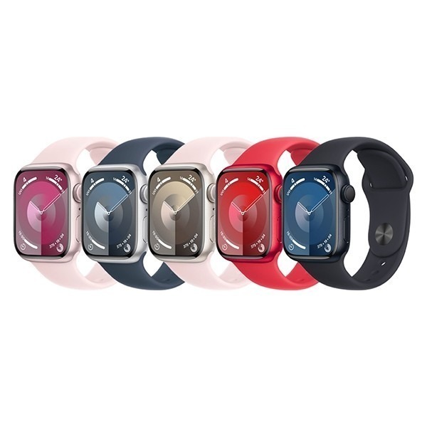 Apple Watch S9 Series 9 41mm 鋁金屬錶殼配運動錶帶(GPS) 原廠全新