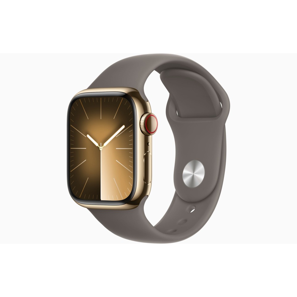 Apple Watch Series 9 S9 41mm LTE版 不鏽鋼錶殼配運動錶帶 智慧手錶-細節圖2