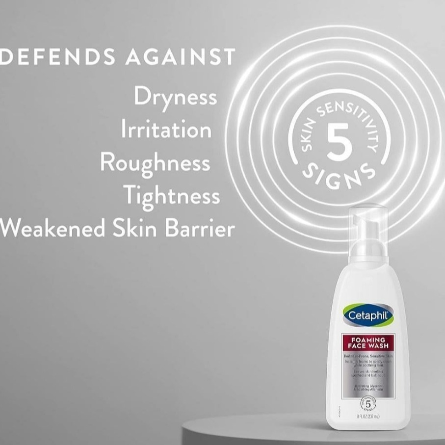 CETAPHIL 舒特膚 舒敏泡沫洗面乳 適用敏感性肌膚 溫和清潔和鎮靜敏感性肌膚8oz/237ml-細節圖4