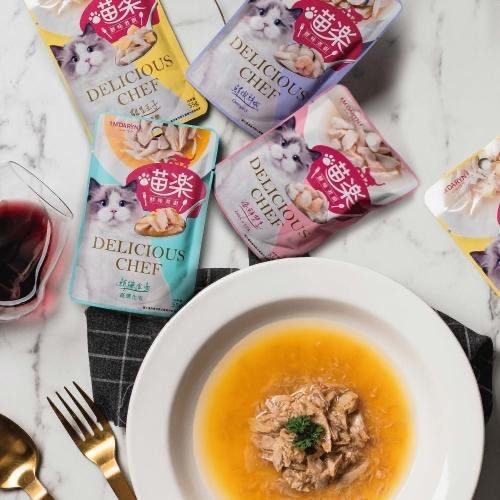 喵樂 鮮味煮廚系列 55g 貓餐包 貓湯包 餐包 副食罐 補水罐 寵物食品 全齡貓-細節圖4