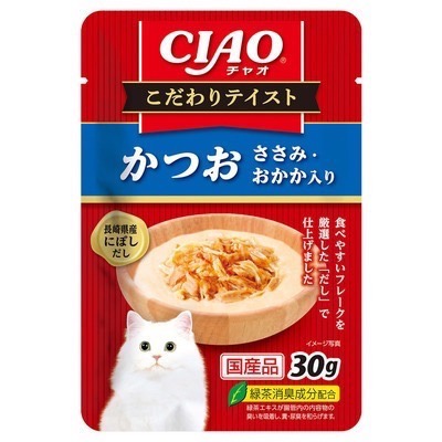 CIAO 極致餐包系列 CIAO餐包 30g 貓餐包 幼貓 全齡貓 奢華系列 干貝 鮭魚 柴魚片-規格圖2