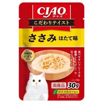 CIAO 極致餐包系列 CIAO餐包 30g 貓餐包 幼貓 全齡貓 奢華系列 干貝 鮭魚 柴魚片-規格圖2