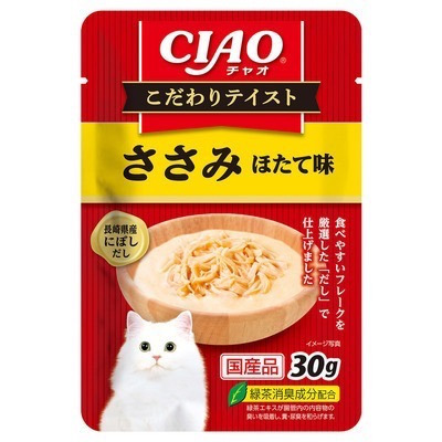 CIAO 極致餐包系列 CIAO餐包 30g 貓餐包 幼貓 全齡貓 奢華系列 干貝 鮭魚 柴魚片-規格圖2