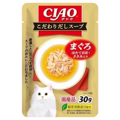 CIAO 極致餐包系列 CIAO餐包 30g 貓餐包 幼貓 全齡貓 奢華系列 干貝 鮭魚 柴魚片-規格圖2