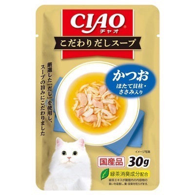 CIAO 極致餐包系列 CIAO餐包 30g 貓餐包 幼貓 全齡貓 奢華系列 干貝 鮭魚 柴魚片-規格圖2