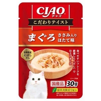 CIAO 極致餐包系列 CIAO餐包 30g 貓餐包 幼貓 全齡貓 奢華系列 干貝 鮭魚 柴魚片-規格圖2