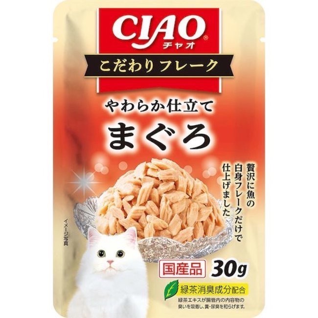 CIAO 極致餐包系列 CIAO餐包 30g 貓餐包 幼貓 全齡貓 奢華系列 干貝 鮭魚 柴魚片-規格圖2
