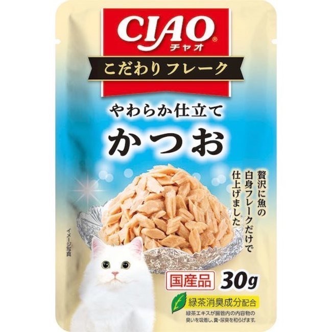 CIAO 極致餐包系列 CIAO餐包 30g 貓餐包 幼貓 全齡貓 奢華系列 干貝 鮭魚 柴魚片-規格圖2